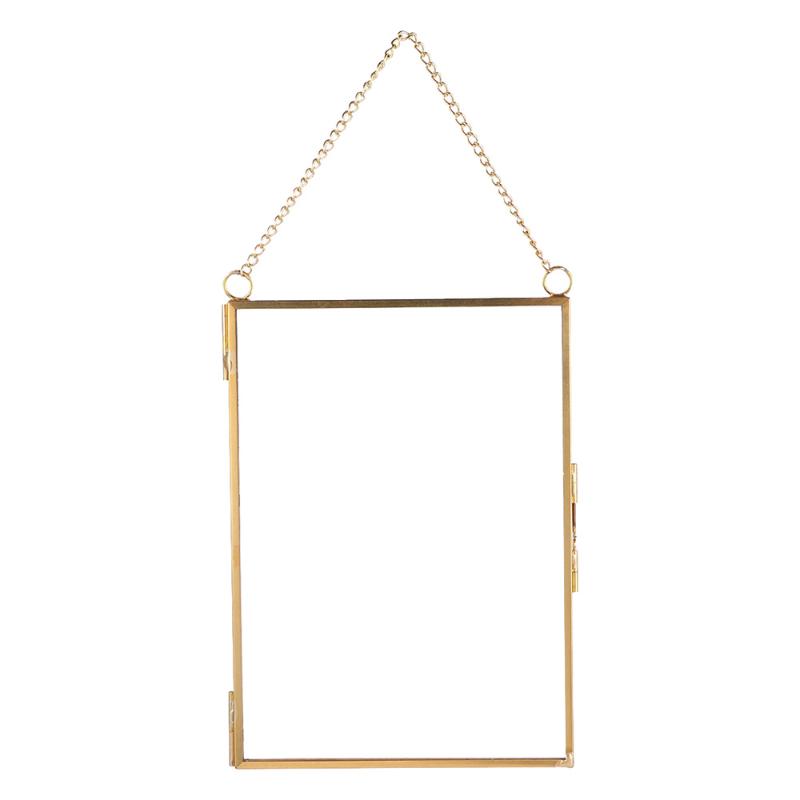 

Hanging Glass Photo Prame Specimen Clip Decorative Picture