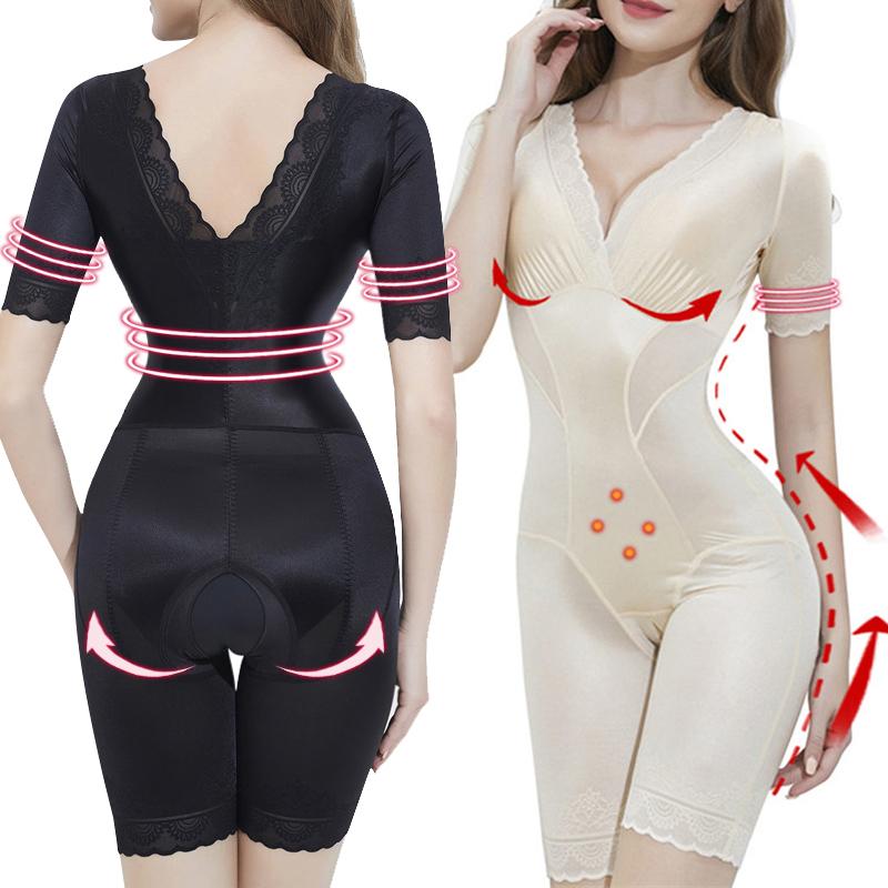 

Women's Sexy Slimming Bodysuit Tummy Control Body Underwear Lace Breathable Backless Shapewear Slimming Support Chest Lingerie, Black