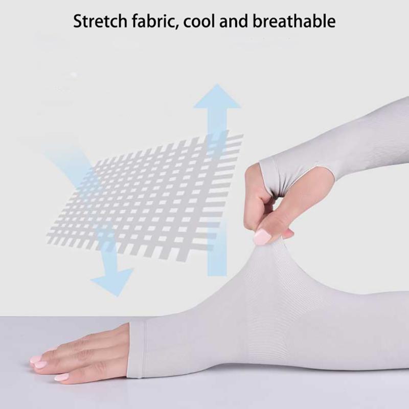 

1 Pair Arm Sleeves Warmers Sports Sleeve Sun UV Protection Hand Cover Cooling Warmer Running Fishing Cycling Tool, White