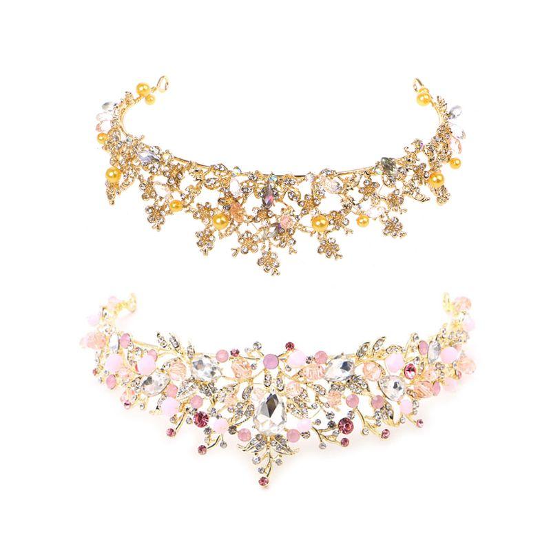 

1pcs Bridal Princess Austrian Rhinestone Crown Hair Tiara Wedding Crown Veil Headband -W128