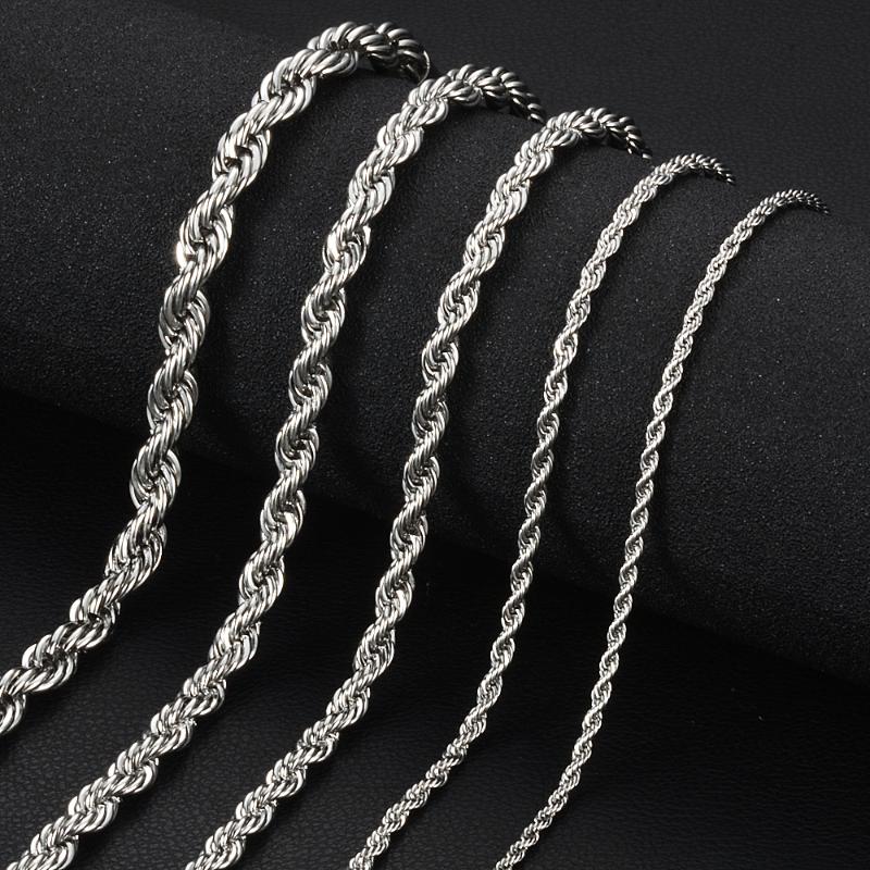 

316 Stainless Steel Metal Chain Necklace and Bracelet Jewelry Accessories Multi Sizes with Lobster Claw Clasps S-007