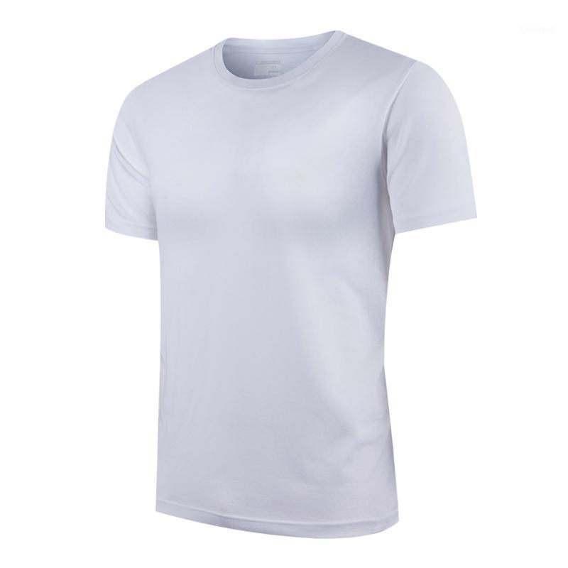 

SANHENG Brand New Blank Solid Color T-Shirt Mens Custom White 100% Cotton T-Shirts Summer Sports Tee Tops1
