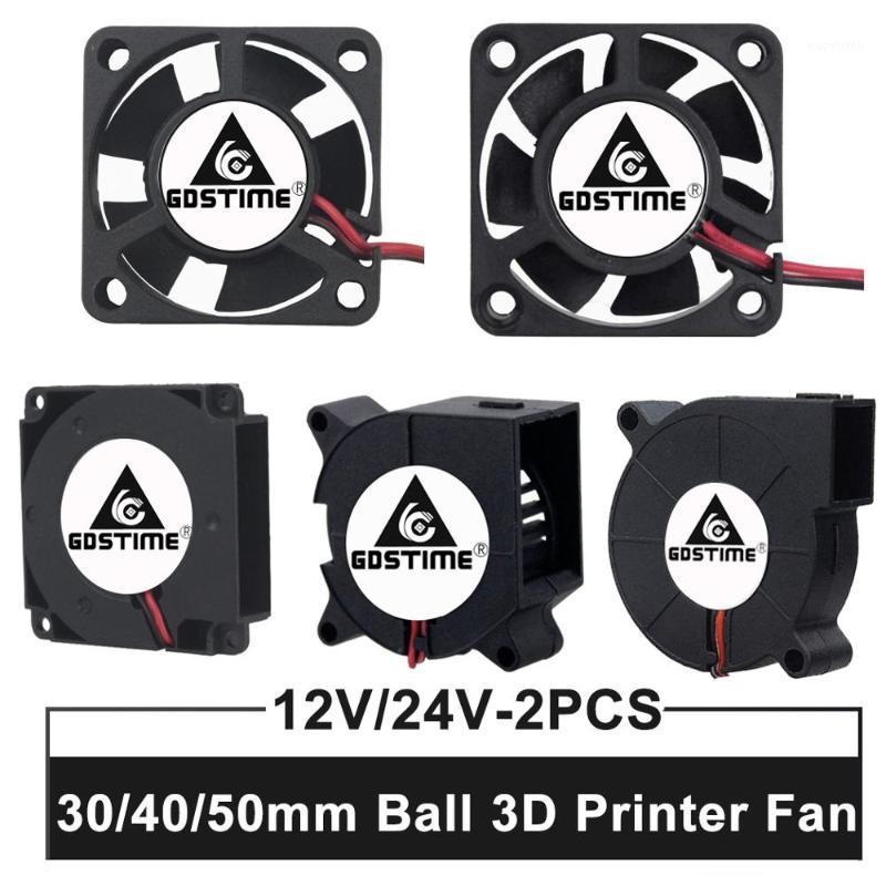 

2PCS 5015/4010/4020/3010/ 12V 24V Cooling Turbo Fan Brushless DC Cooler Blower Double Ball bearing For 3D Printer Parts1