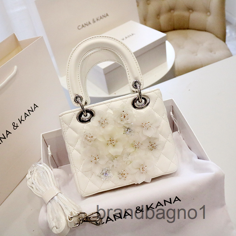 

Designer D Handbags Diamond jelly flower Diana bag 2022 spring new trendy women's hand-held Single Shoulder Messenger Bag leisure and v