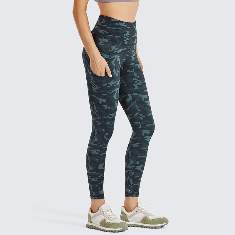 

SYROKAN Women's Naked Feeling High Waisted Workout Pants Tummy Control Yoga Leggings with Pockets 23 inches1, Black01