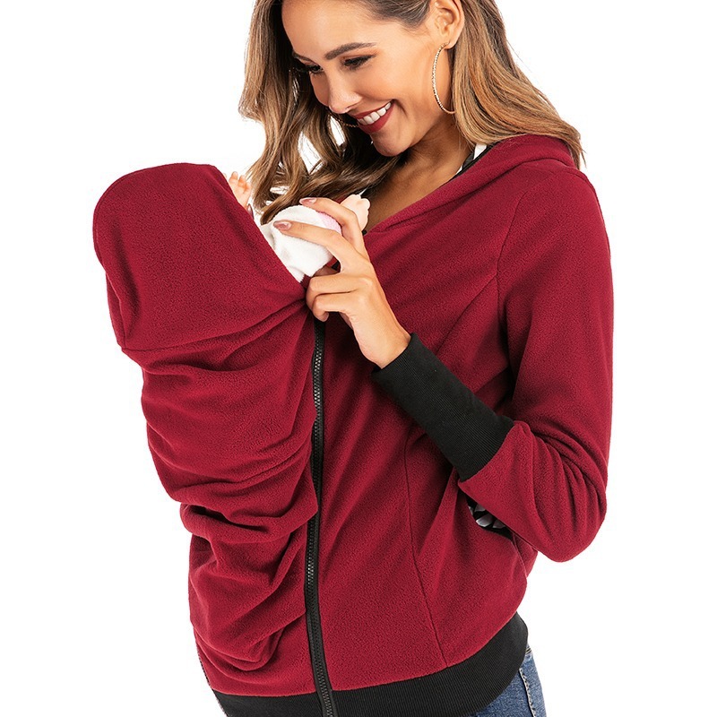 

2021 New People' Nursing Clothes for Women' Clothing and Thickened Kangaroo Nightgown 2T8R, Black