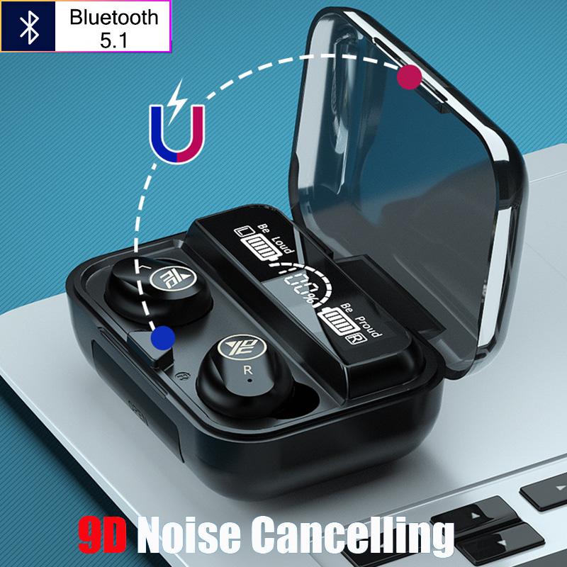 

Mini Sports Wireless Headphones Waterproof Earbuds Bluetooth Earphone Noise Cancelling Earphones Wireless Touch Control Headset, Black