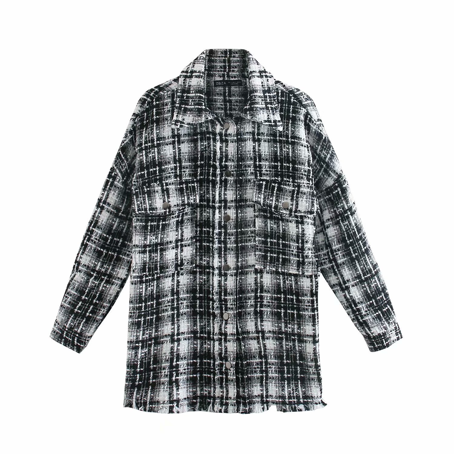 

2021 New Fall 9573 Europe and the United States Women's Wear Loose Texture Type Shirt Manufacturers Selling Wholesale Coat 2r65, See chart