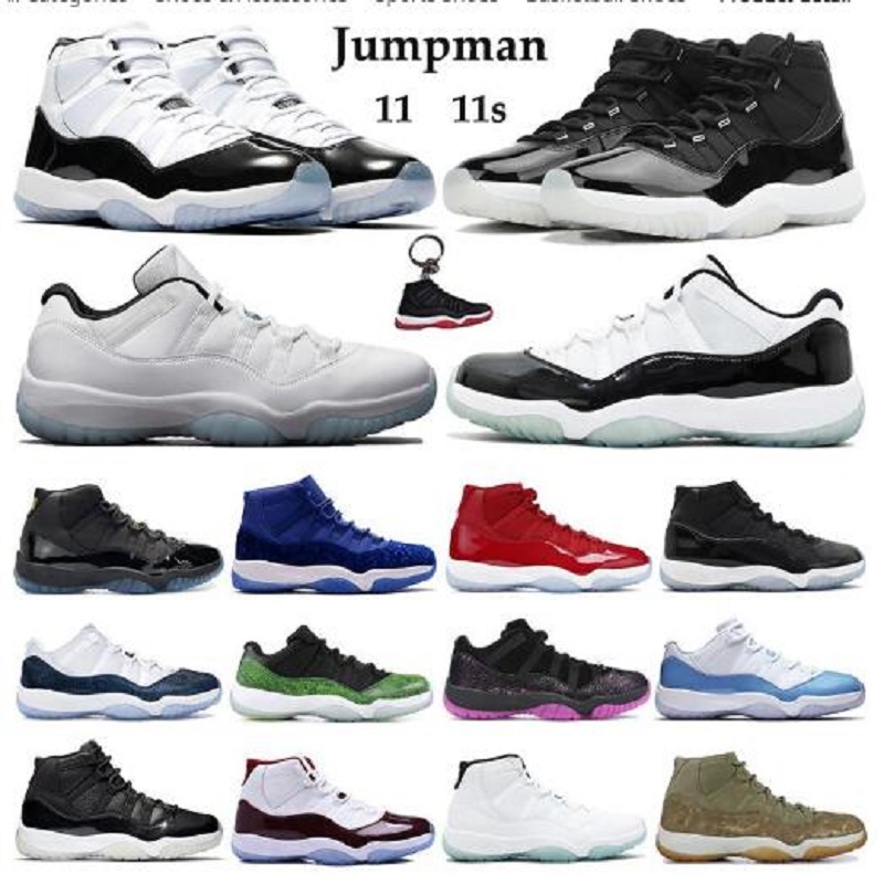 

New shoes basketball men 11s Jumpman basketball shoes low white bred concord pinnacle grey pantone cap and gown men women trainers sneakers, Color 18