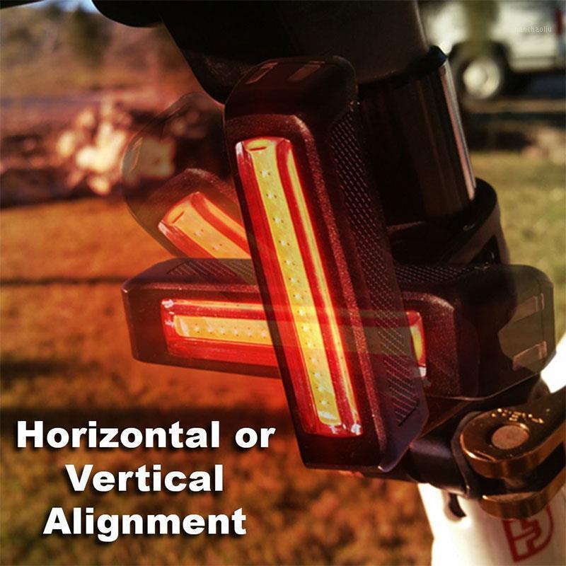 

USB Rechargeable COB Rear Tail Lamp Bicycle Taillights LED 500MAH 100 Lumens Warning Light Waterproof Front Light Black1