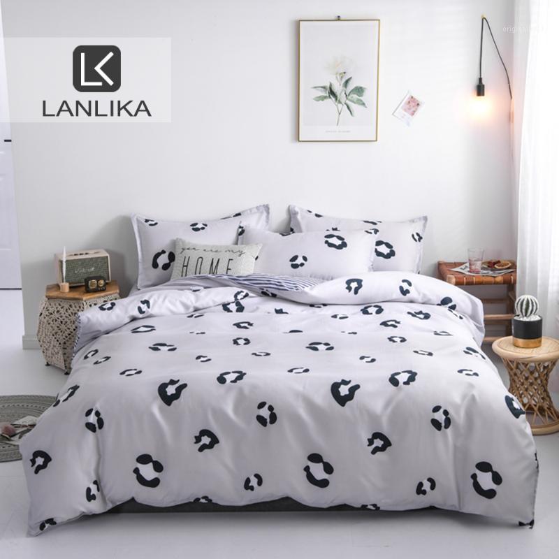

Lanlika Bedding Set Leopard Bedspread Decoration Double With Zipper Duvet Cover Flat Sheet Bed Linen Set Adult Single Bed1, 11