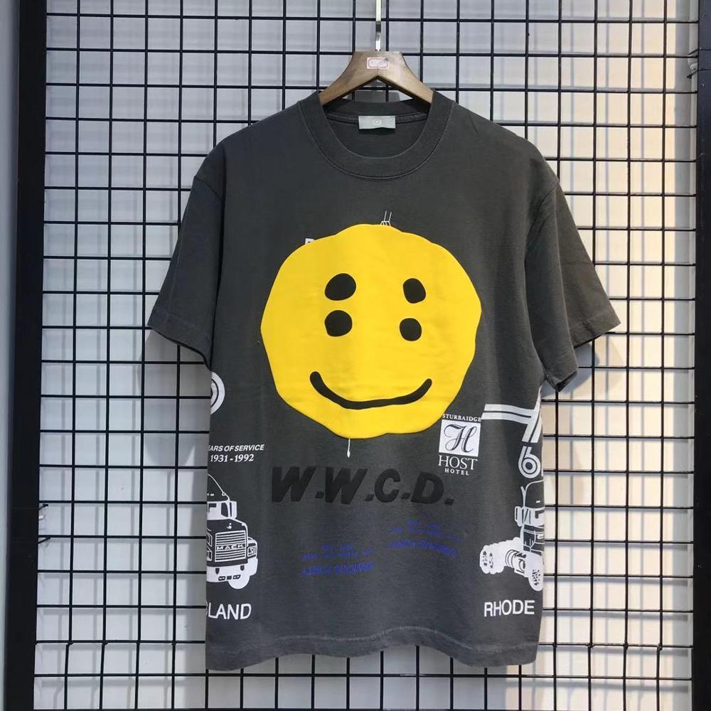 

2020 w.w.c.d. T-shirt Men Women T-shirts afs westford tennis tourament W.W.C.D. Tee Monk smiley Kanye Pharrell Tops X1227, White;black