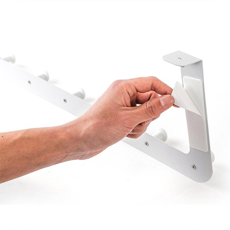 

Stainless Steel Over The Door Hooks Coat Hanger Rack 6 Hooks for Cloth Pants Hat Towel AIA99