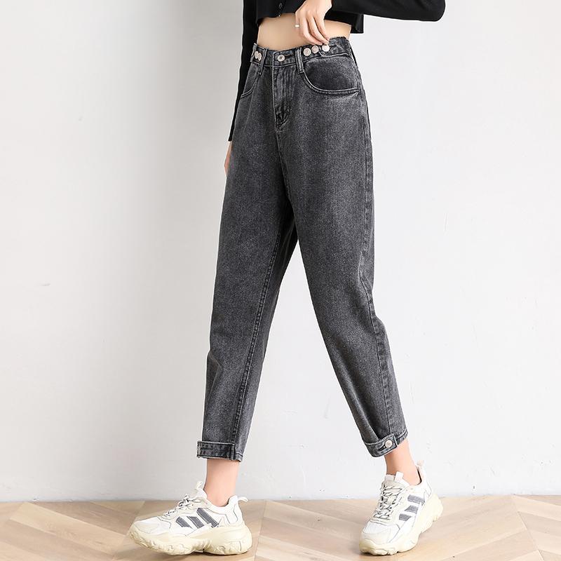 

Candy Color Jeans Women Clothes High Waist Loose Denim Pencil Pants Regular Jean Mom Washed Trousers Female Casual Jeans P94841, Sky blue