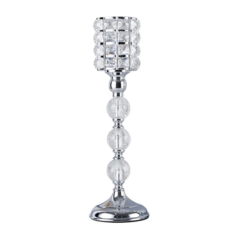 

European Crystal Metal light Candle Holder For Coffee Dining Table Wedding Christmas Halloween Party Home Decoration ZXT001