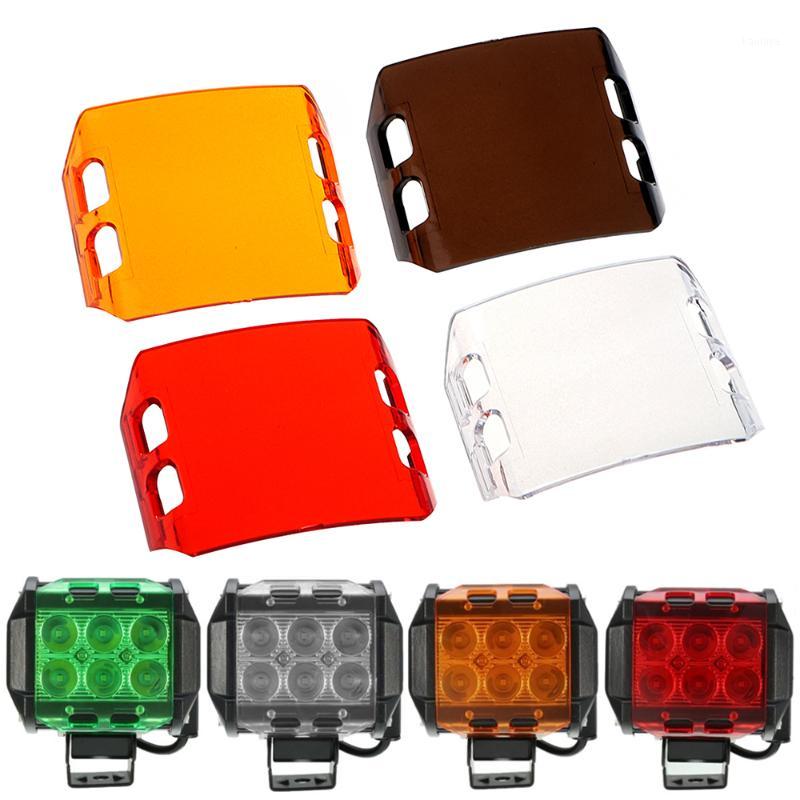 

1Pcs Protective Lens Covers Spot Fog Flood Work Light Bar Lens Cover 4 Inch 18W LED Off-road SUV ATV Boat to Change Light Color1