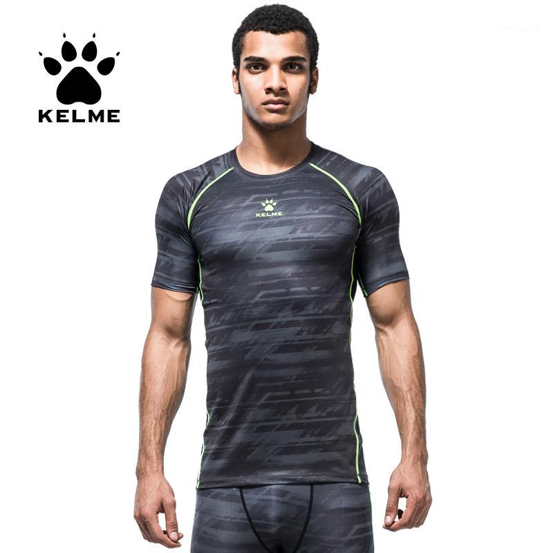 

KELME Men Quick Dry Running T-shirts Gym Fitness Training Compression Bodybuilding Base Layer Crossfit T-Shirt KMC1610211, Black