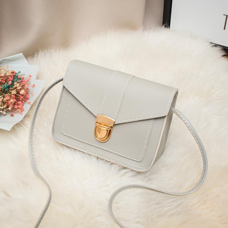 

Korean version of the new female women bag lock small square simple shoulder messenger bag mobile phone bags, Black