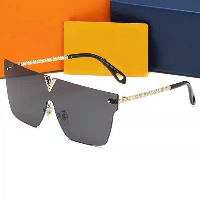 

808 1pcs Fashion Round Sunglasses Eyewear Sun Glasses Designer Brand Black Metal Frame Dark 50mm Glass Lenses For Mens Womens Better Brown Cases