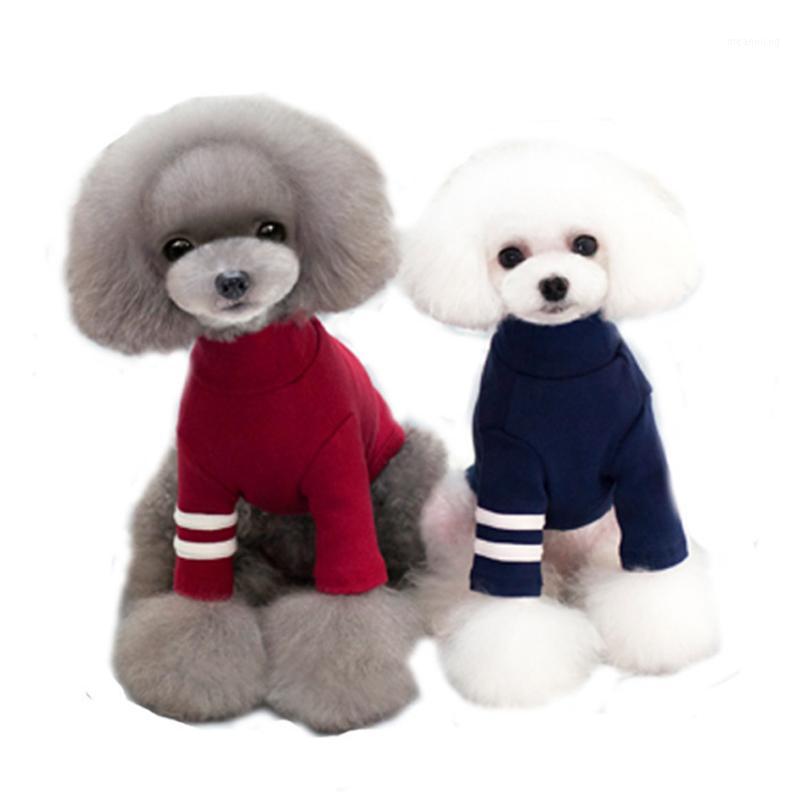 

GLORIOUS KEK Autumn/Winter Dog T Shirt Thicken Warm Dog Clothes 100% Cotton High Neck Long Sleeves Puppy Coat Undershirt Apparel1, Pink