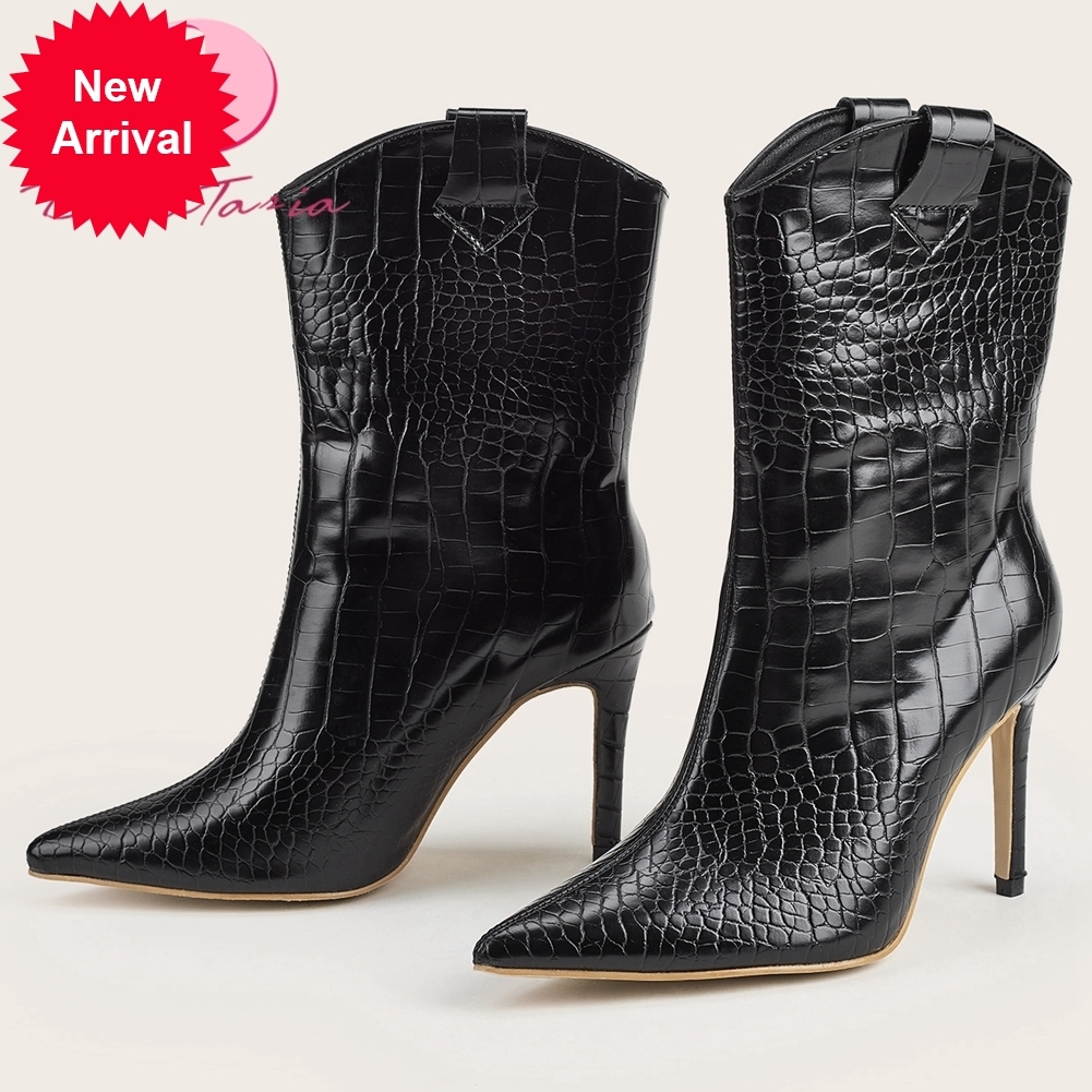

2021 The New New Thin Heels High Ankles Fashion to Elegant Female Boots Sexy Shoes Woman Jrx8, Black
