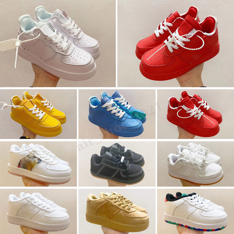 

New color White Classical Kids Triple White Black Red Low Cut Children Boy Girls Sports Sneakers Running Shoes One Toddler, Color 3