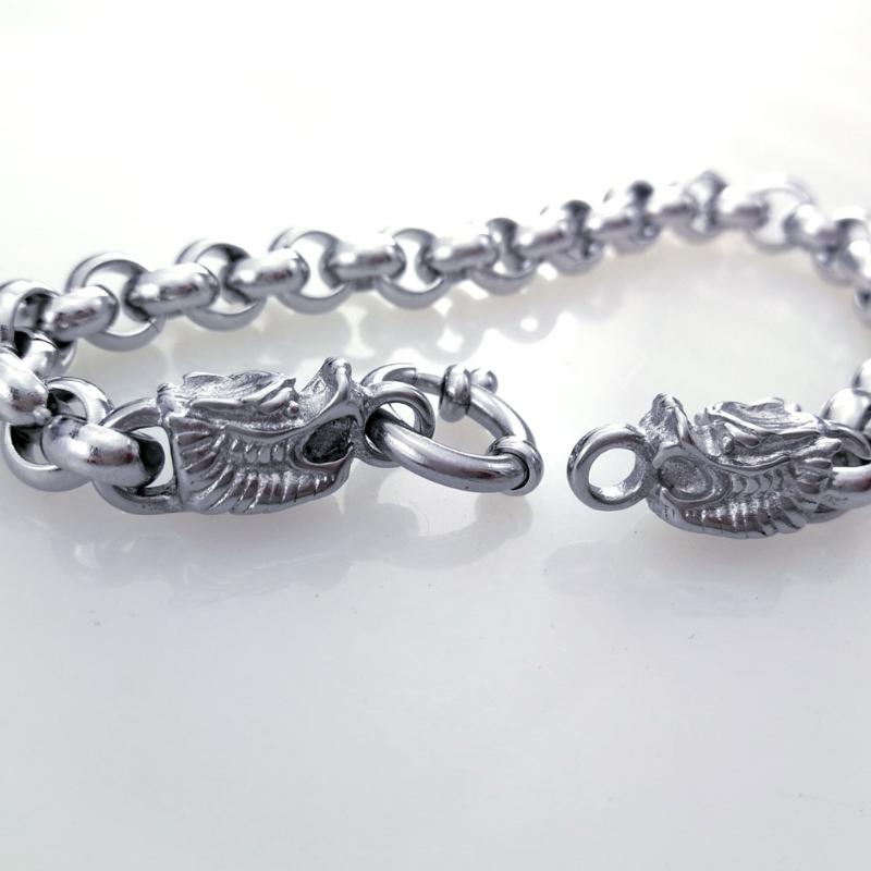 

Chinese LONG" chain head stainless steel men women various lengths circle manual Braclet 7mm
