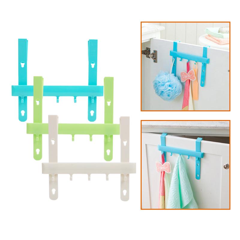 

Cabinet Door Back Hook Home Organization Multi-Purpose Nail-Free Trace Hook Towel Rag Apron Holder