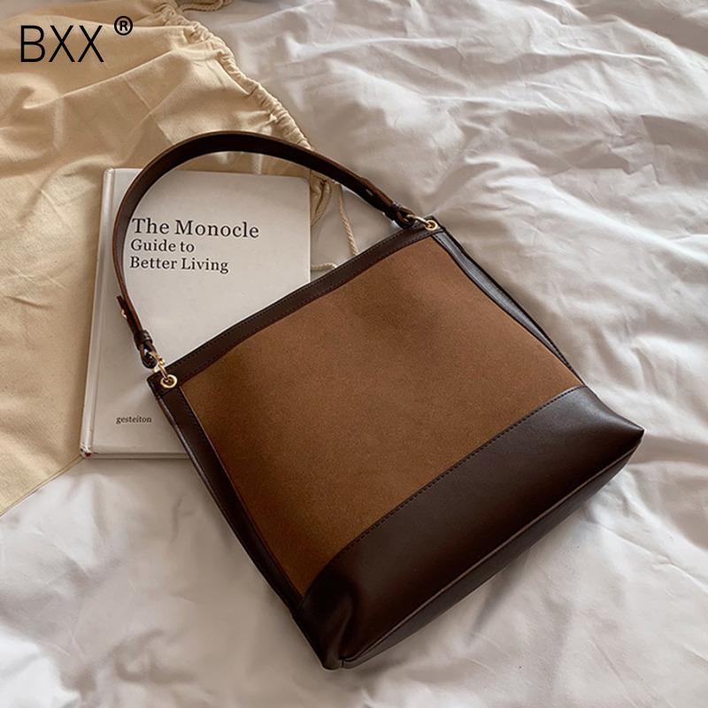 

[BXX] Luxury High Capacity Crossbody Bags For Women 2021 Spring Fashion Quilting Shoulder Handbags and Purses HQ418, Black