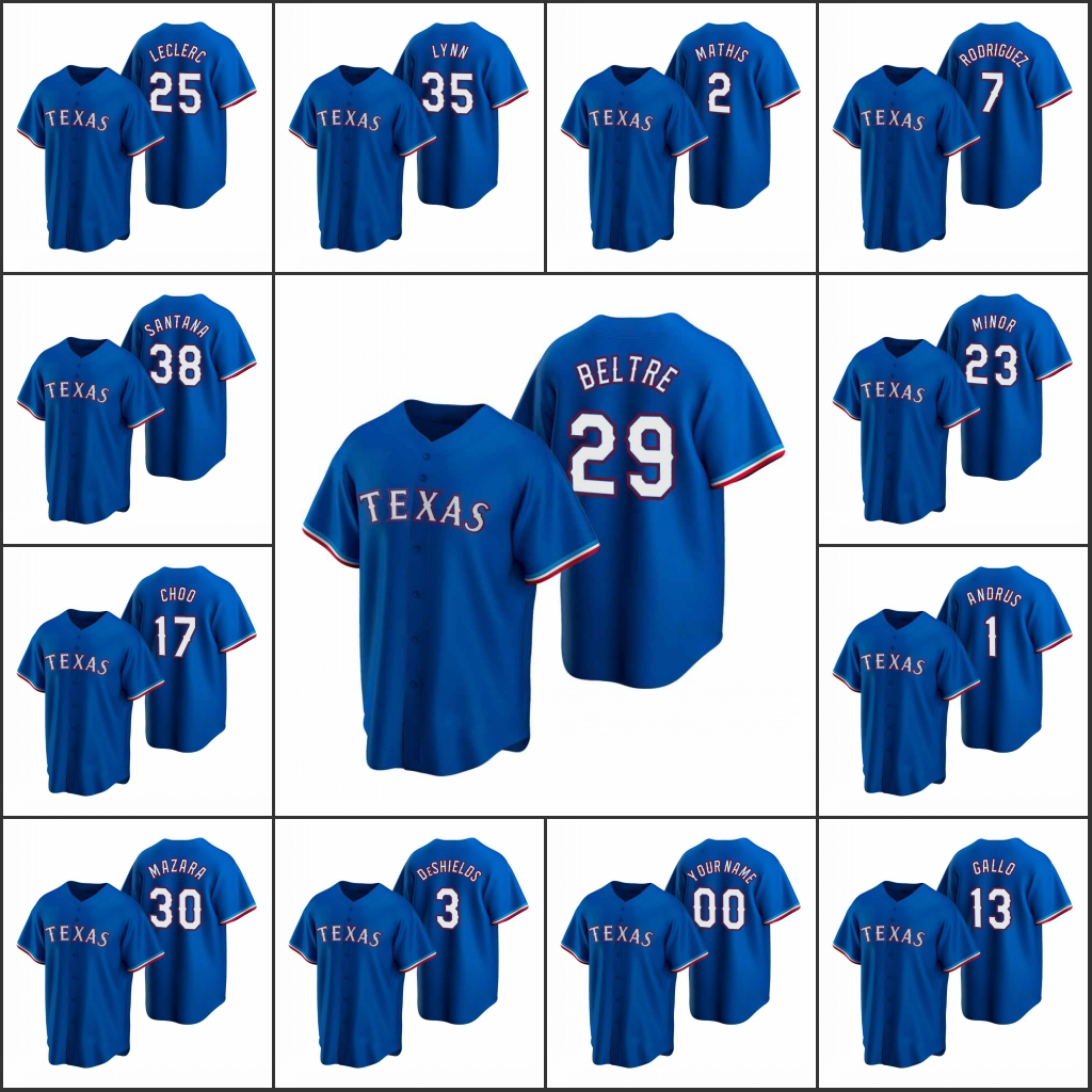 texas rangers jersey men