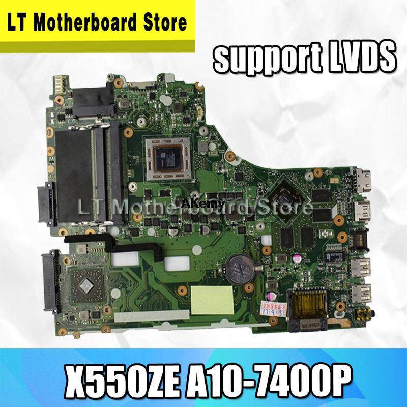 

X550ZE Motherboard A10-7400P LVDS 2.5GHz For Asus K555Z A555Z K550Z X555Z Laptop motherboard X550ZE Mainboard