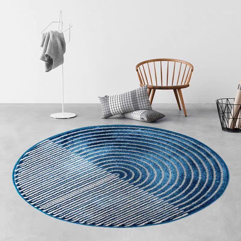 

Round shaped post modern geometric are rug for villa , big size Nordic style home decoration machine weave bedside carpet1, As picture