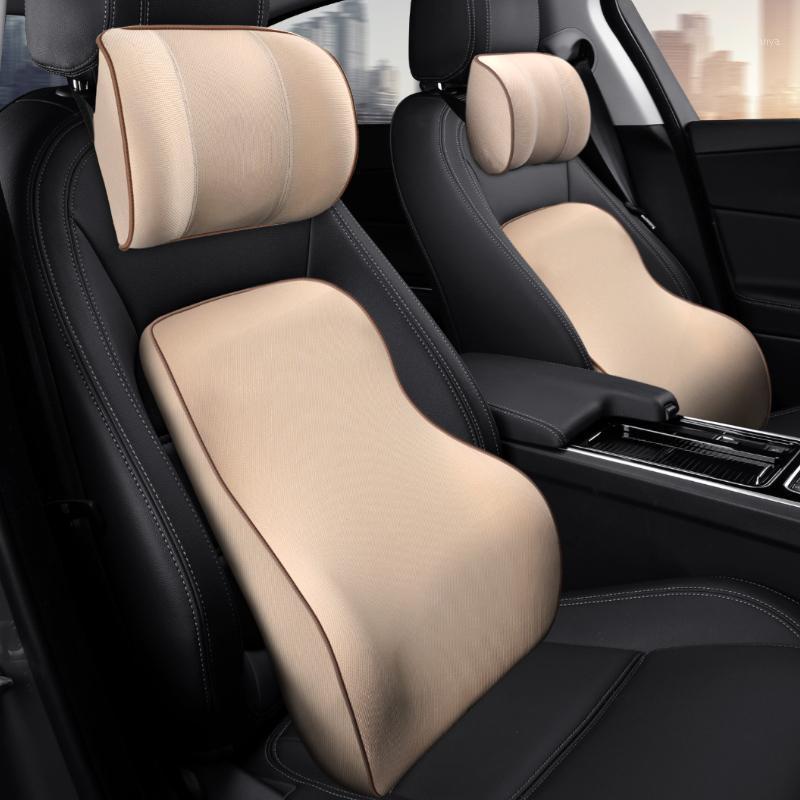 

Seat Cushions 5 Colors Car Auto Supports Back Cushion And Headrest Neck Pillow Memory Foam Lumbar Support Driver Spine Pain