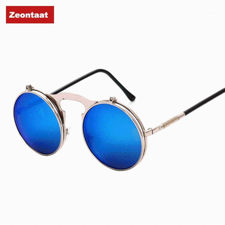 

Sunglasses 2021 Retro Metal Flip Fashion Men And Women Trendy Glasses Round Frame Prince Mirror Men1