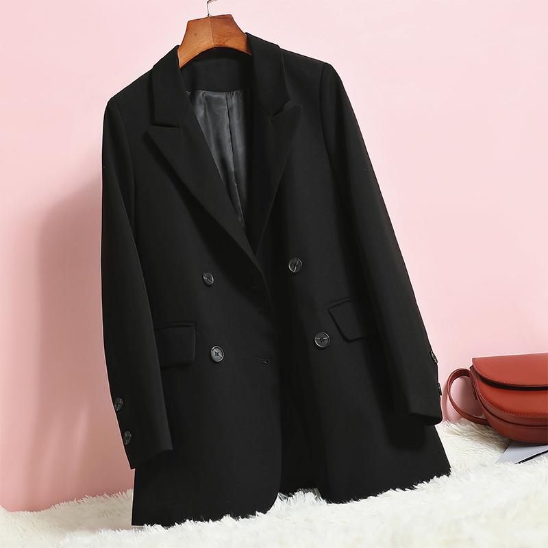 

Elegant Autumn and Winter Women' Clothing New Fashion Long Sleeve Ladies Small Suit Jacket Female Office Coat High Quality, Black