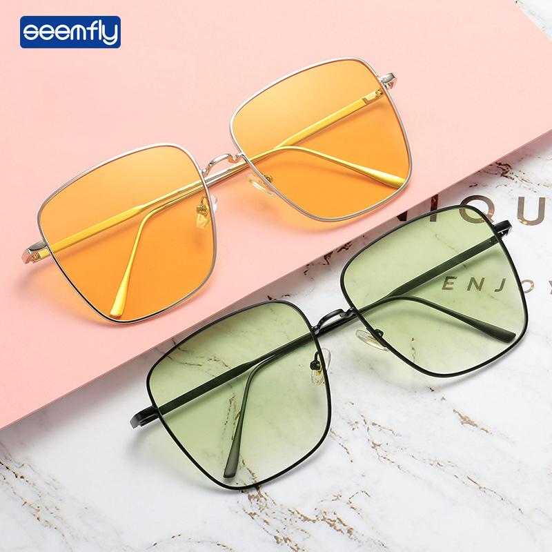 

Seemfly Fashion Oversized Square Sunglasses New Women Sun Glasses Sunglass UV400 Eyewear Candy Summer Color Shades