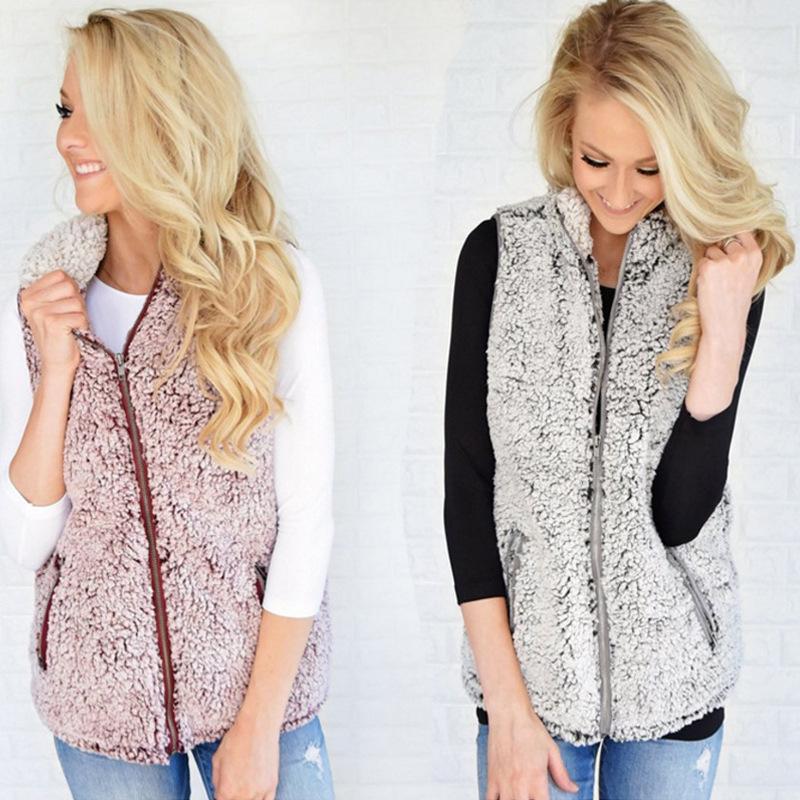 

New Fashion Women Vest Coat Blouses European And American Cashmere Sweater Female pink,gray,,L,XL,2XL