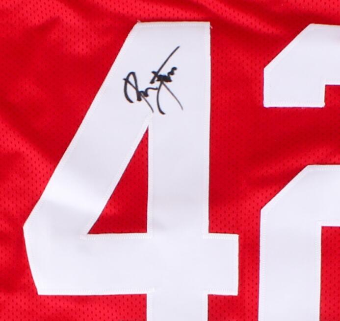 

Ronnie Lott collection Signed signatured Autographed out door / in door Jersey shirts, Black