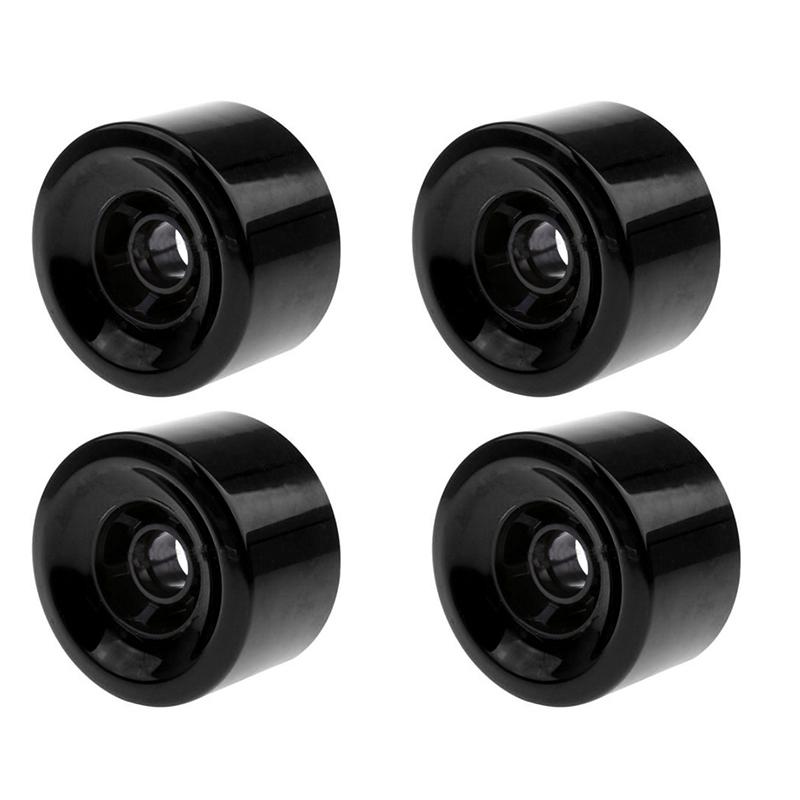 

4Pcs/Set Cruiser Skateboard Wheels 90X52mm Durable PU Wheels Longboard Cruiser, Black