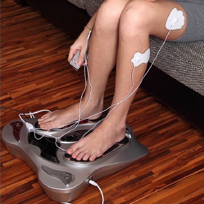 Electro pied masseur loin infrarouge EMS Points de pression Pieds de massage Machine Réflexologie Pieds Coin Soins Bande Courroie Minceur 8 EMS P