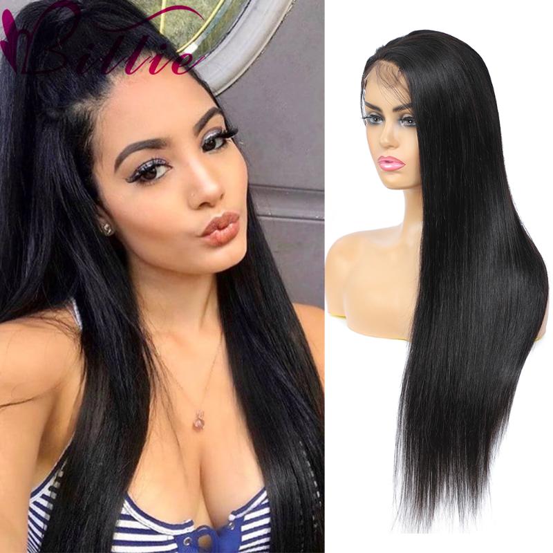 

Bone Straight Lace Closure Wig BILLIE Human Hair For Black Women Lace Front Wigs Pre Plucked Mongolian Remy Hair(16 Inch, As pic