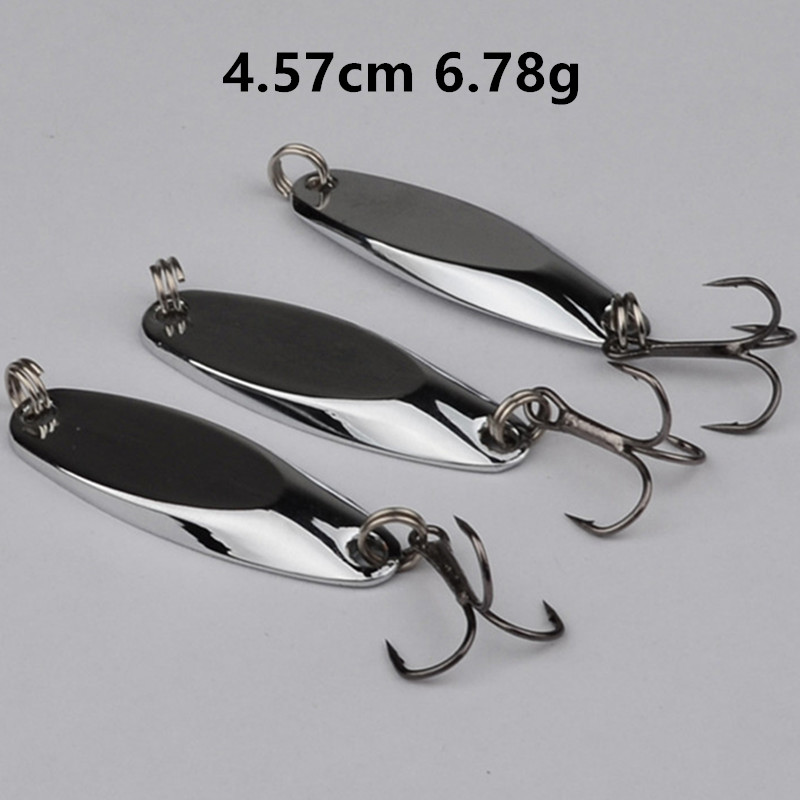 

10pcs/lot 4.57 cm 6.78 g VIB Spoons Fishing Hooks 8# Hook Metal Baits & Lures Pesca Fishing Tackle LUO_024