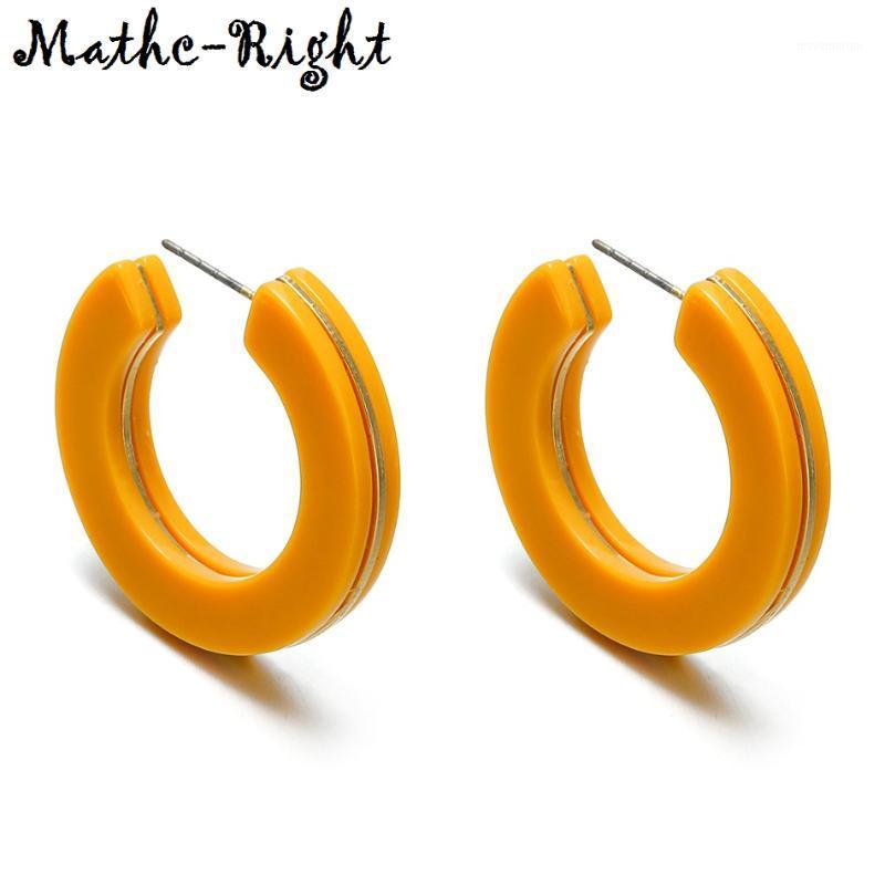 

Match-Right Women Statement Round Acrylic Hoop Earrings For Women Circle Cute Korean Earring Pendant Female Jewelry SP7431