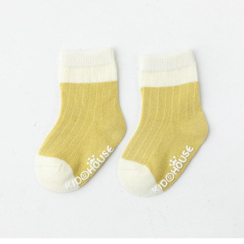 

Newborn Socks Baby Boy Cotton Socks Anti Slip Baby Infant Girl Autumn Winter Home Floor for Toddlers 0-3 Years Old, Navy