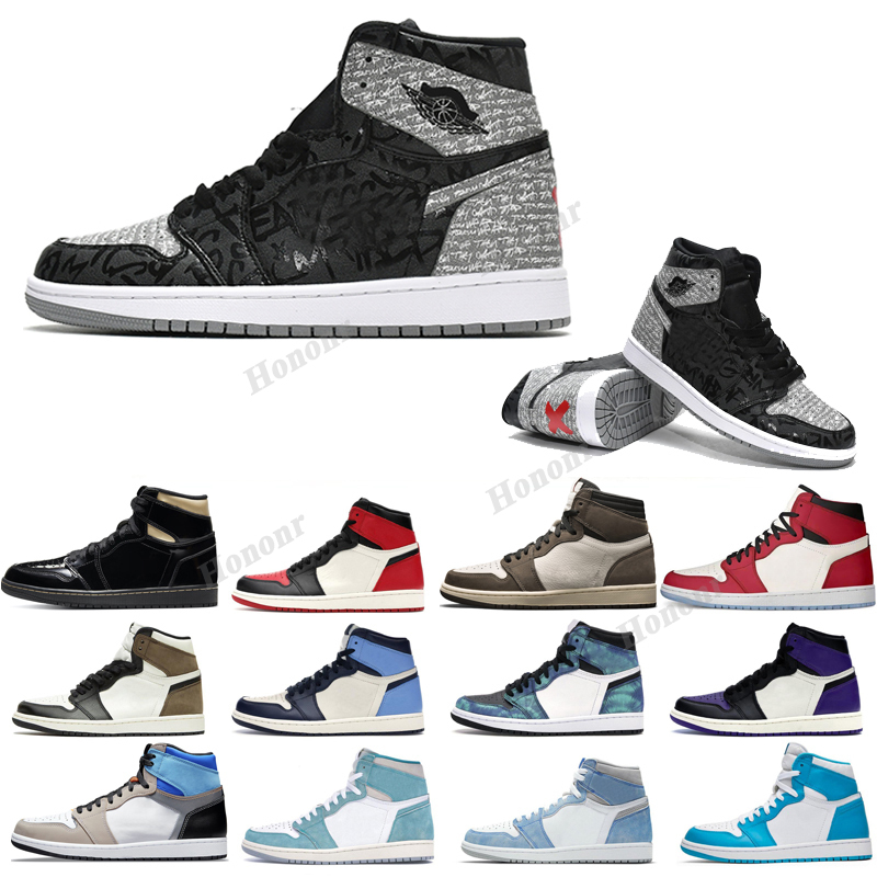 

2022 1s man's basketball shoes Hyper Royal Dark Mocha tie Dye Court Purple Bred Toe Cactus Jack Chicago Shadow Top 3 Twist New Arrive
