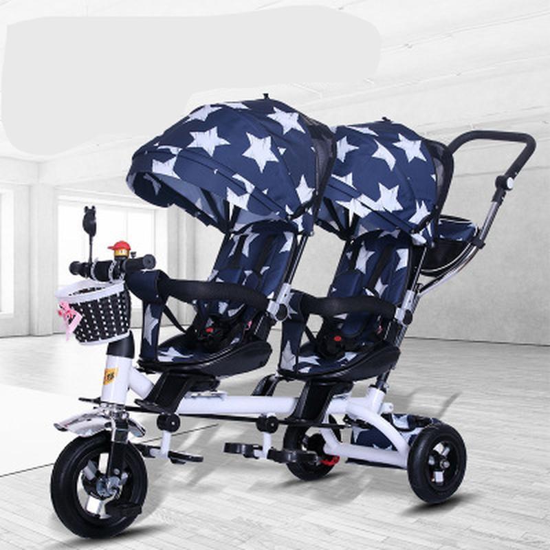 

Baby Strollers Double Twin with Air Wheel Universal Travel Baby Pram Children Tricycle Carriage for Sale Push Trike1