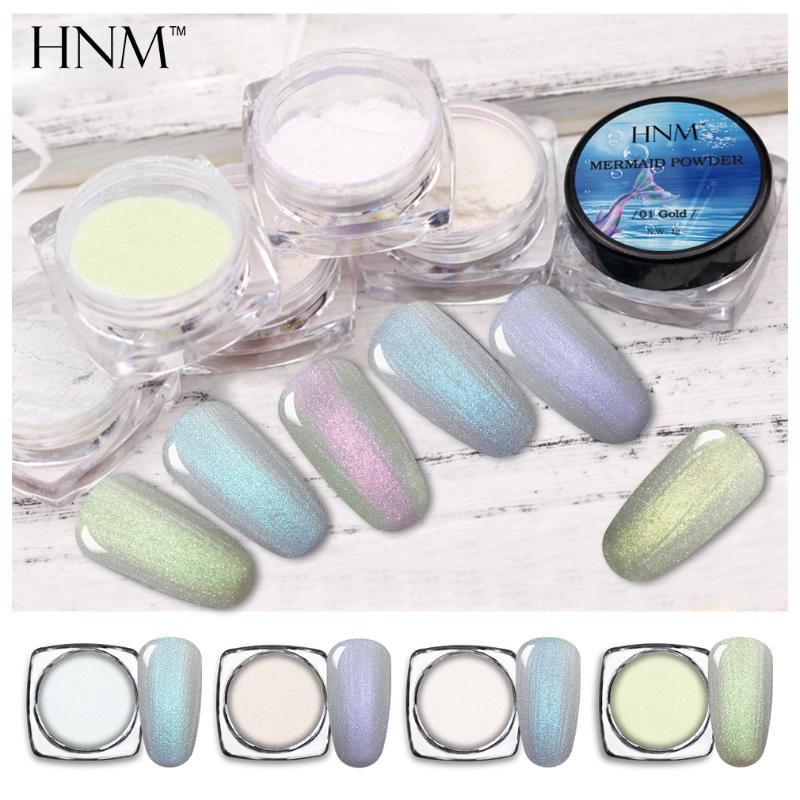 

HNM 1g Holographic Powder Dust Dipping Powder Nails Pigment Glitters Acrylic Sliver Nail Art Glitter Nail
