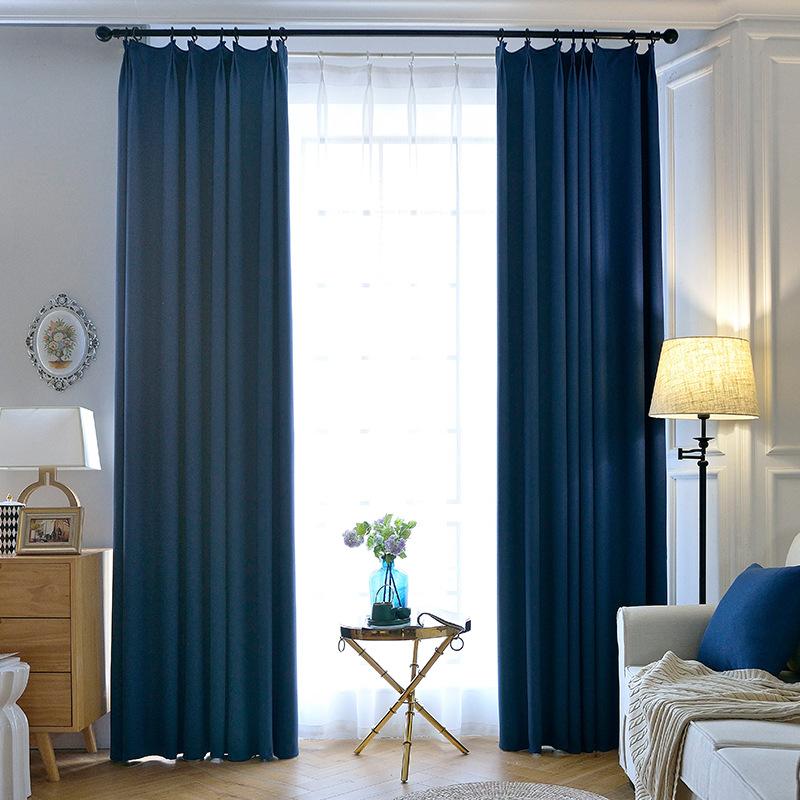 

Fashion Solid Color Cotton Thick Curtain Natural Linen Blackout Window Curtain for Living Room Shade Cloth Drape Fabric X031#40, White tulle