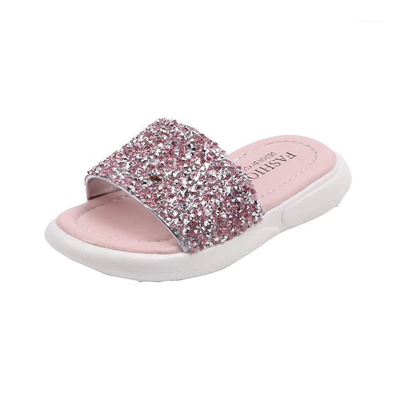 

Fashion Summer Girls Princess Paillette Outdoor Slippers Casual Sequins Soft Children's Sequined Flats For Kids Glitter Sandals1, Black