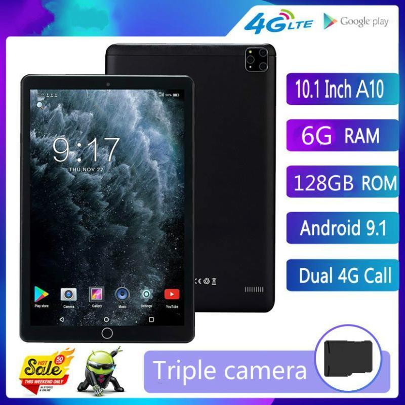 

New 128G MID Global Bluetooth Wifi phablet Android 8.0 10.1 inch tablet Deca Core 6GB RAM 128GB ROM Dual SIM Cards Tablet 101, Black